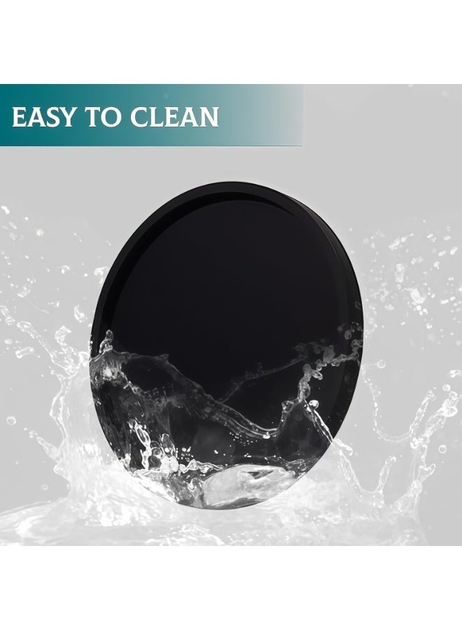 Valiant Glow Silicone Bathroom Tray |  Round Vanity Tray | Decorative Soap Holder | Kitchen Countertop Organizer Coffee Table Decor | for Candle, Perfume, Plant - Image 5